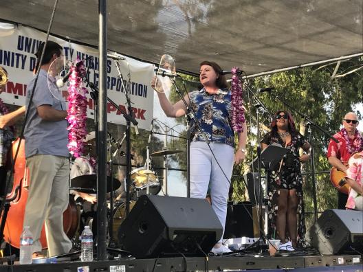 Launching University Heights’ Concerts in the Park was a colorful, festive occasion.