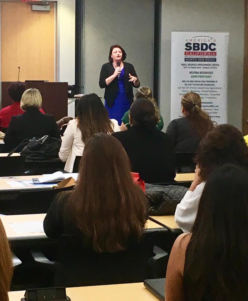 I enjoyed talking with women who run small businesses at the Small Business Development Center’s Women in Business Expo. There was great energy in that room!