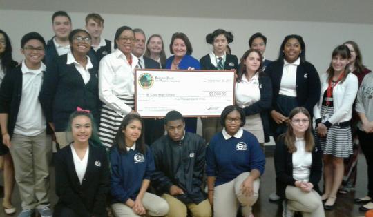 I was very pleased to help the Barona Band of Mission Indians present a check to E3 Civic High School to pay for student transit passes.