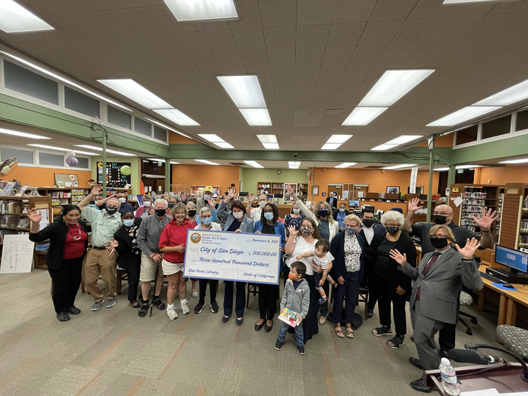 Presented a check for $300,000 for San Diego's Oak Park Branch Library