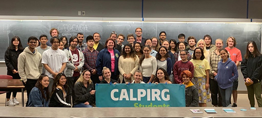 Senator Atkins joing UCSD's CALPIRG students for their fall kick-off meeting