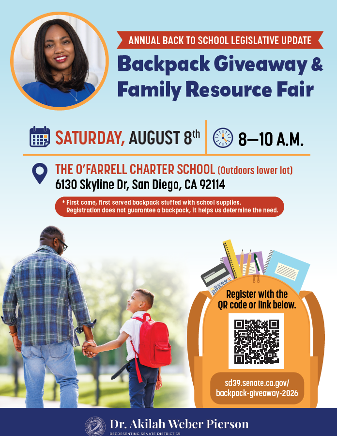 Annual Backpack Giveaway Flyer