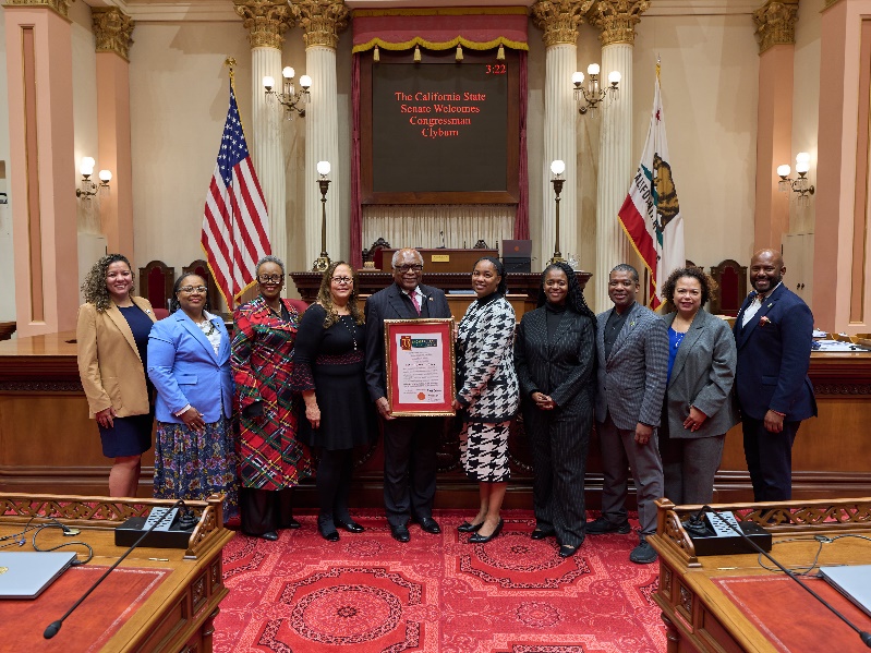 California Legislative Black Caucus Presents Congressman James Clyburn with a Joint Members Resolution 