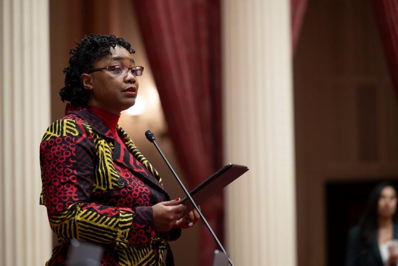 Senator Weber-Pierson Speaking
