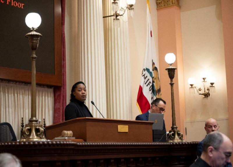 Senator Weber Pierson in the Senate Chambers