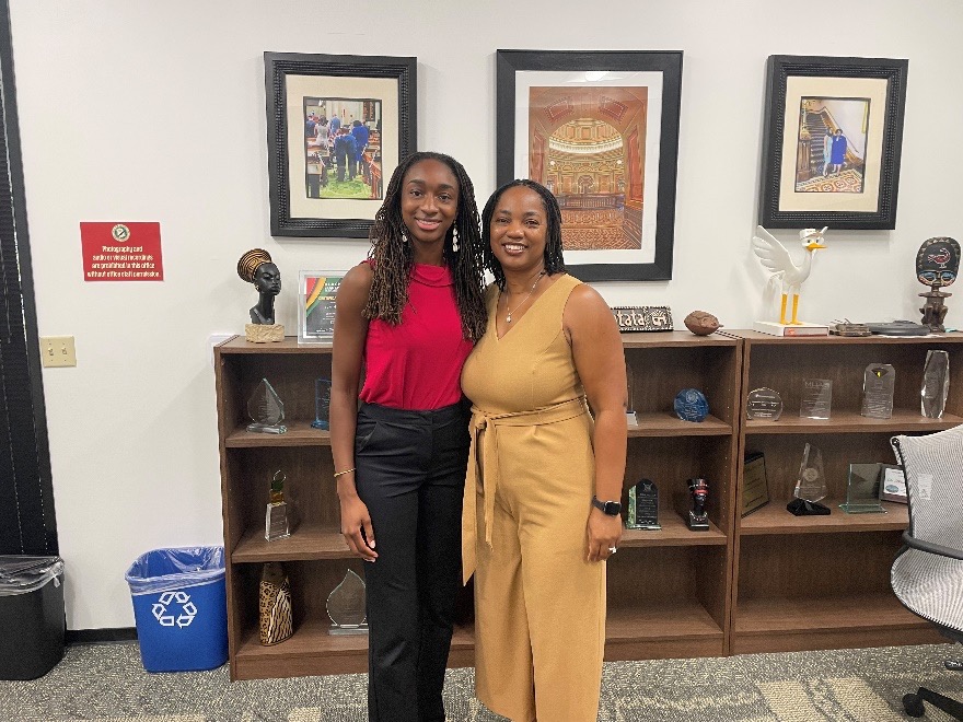 With Chioma Ugwonali, an M.D. candidate at the University of California San Diego School of Medicine